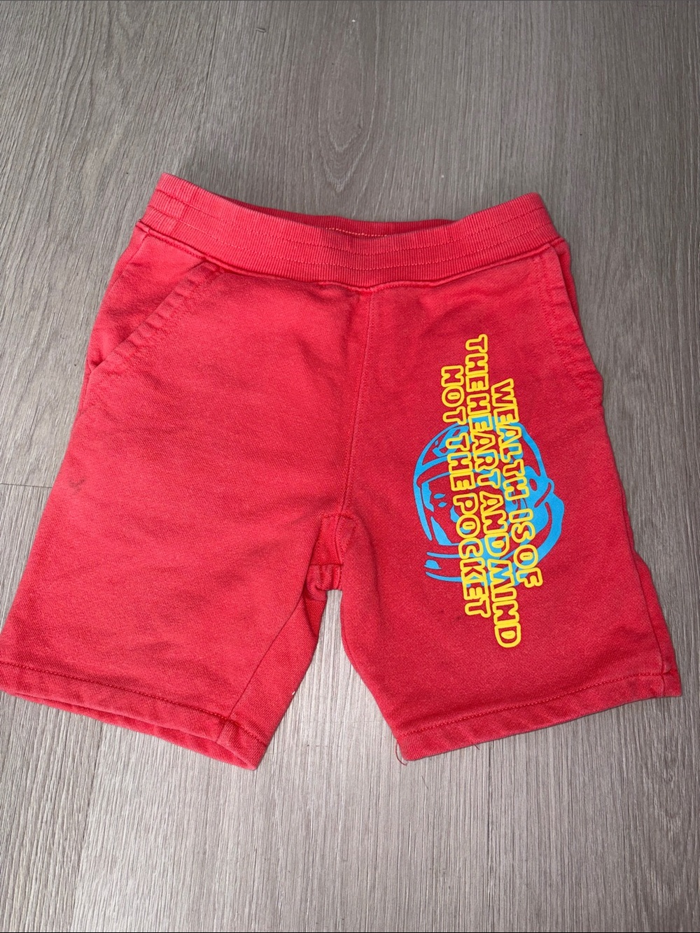 Billionaire Boys Club Red Shorts with Yellow & Blue Graphic